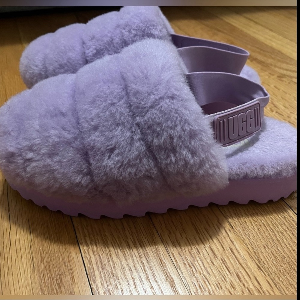 Lavender Ugg Platform Slippers